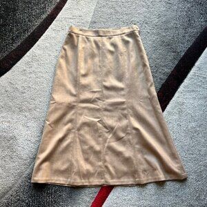 Pendleton Camel Tan Wool MIDI A Line Skirt